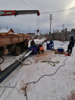 «Водоканал» производит замену участка магистрального водопровода в Сайгатском микрорайоне 